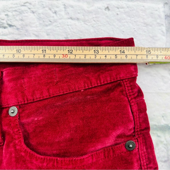 Madewell 10" High Rise Skinny Size 28 Velvet Pants Holiday Party Stretch - Picture 9 of 12